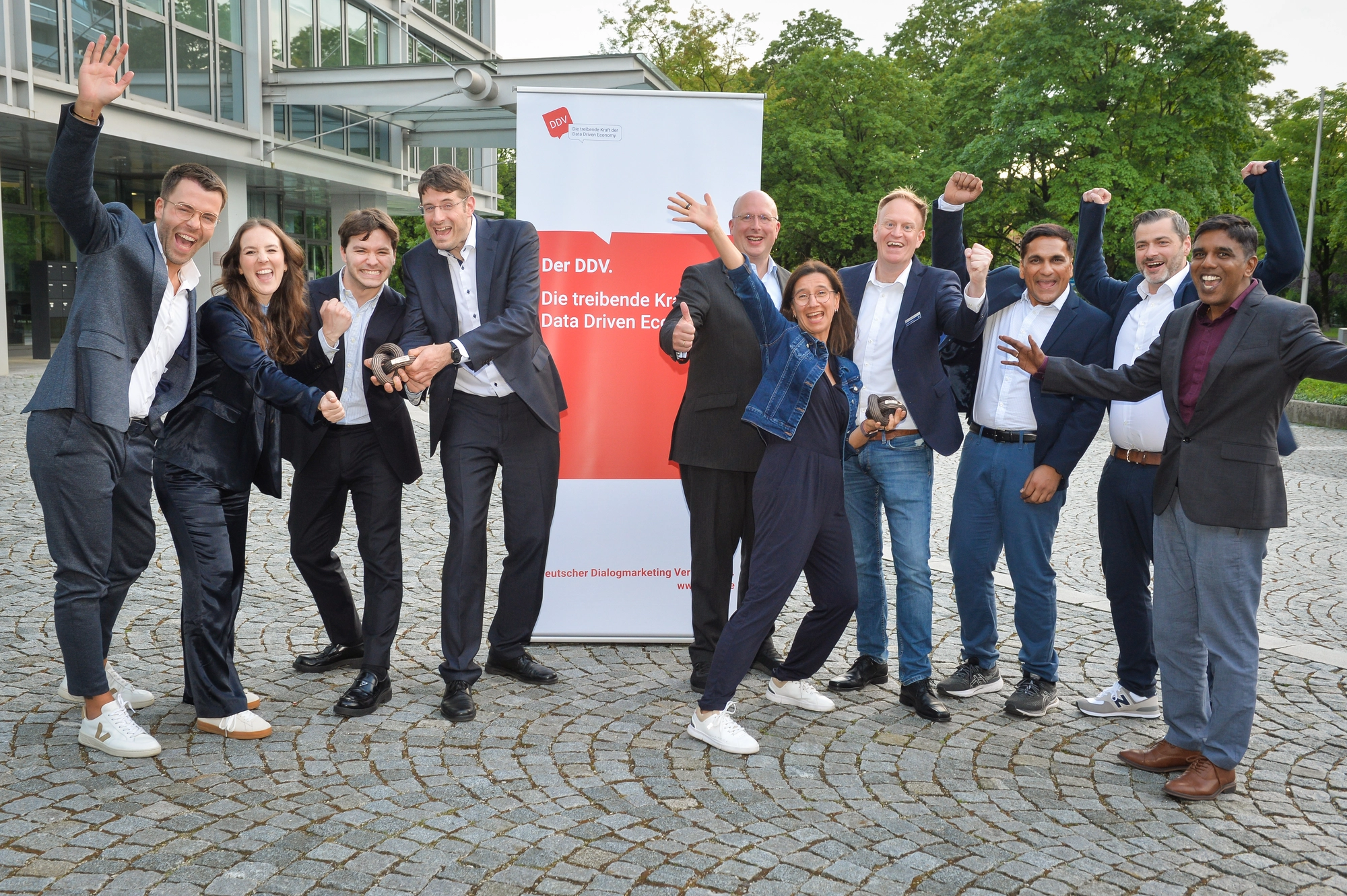 Glückliche Gewinner des EDDI-Awards, dem Dialogmarketing-Preis des DDV