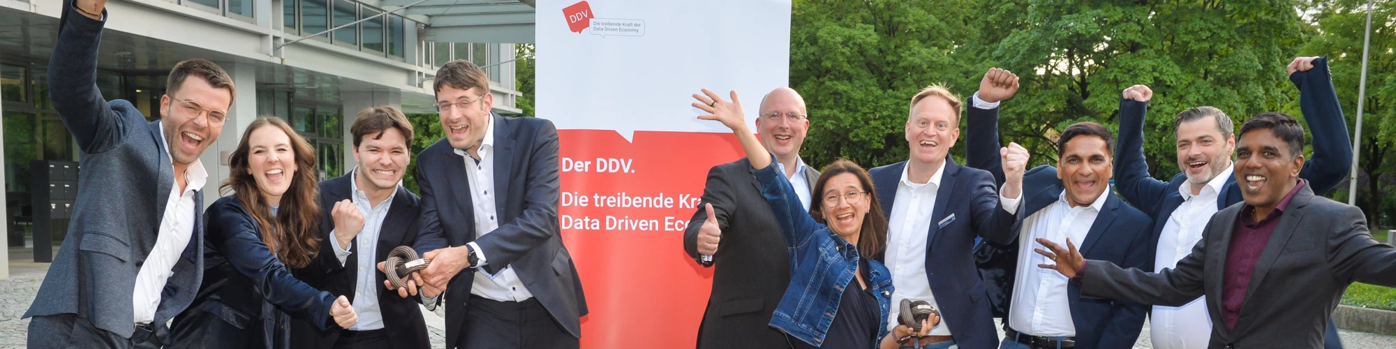 Glückliche Gewinner des EDDI-Awards, dem Dialogmarketing-Preis des DDV