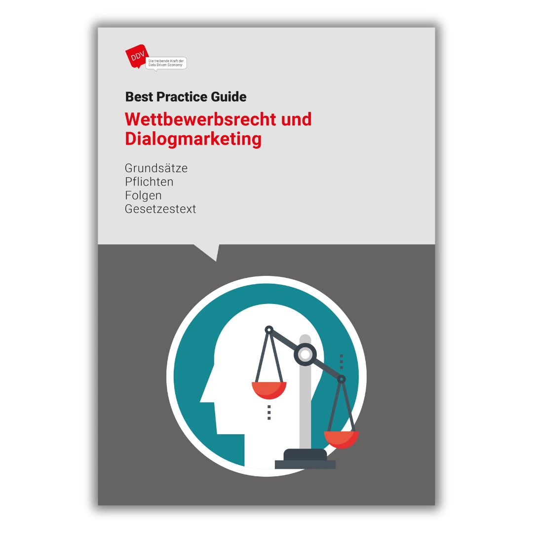 Cover des DDV-Best-Pracitice-Guide zum Thema Wettbewerbsrecht im Dialogmarketing