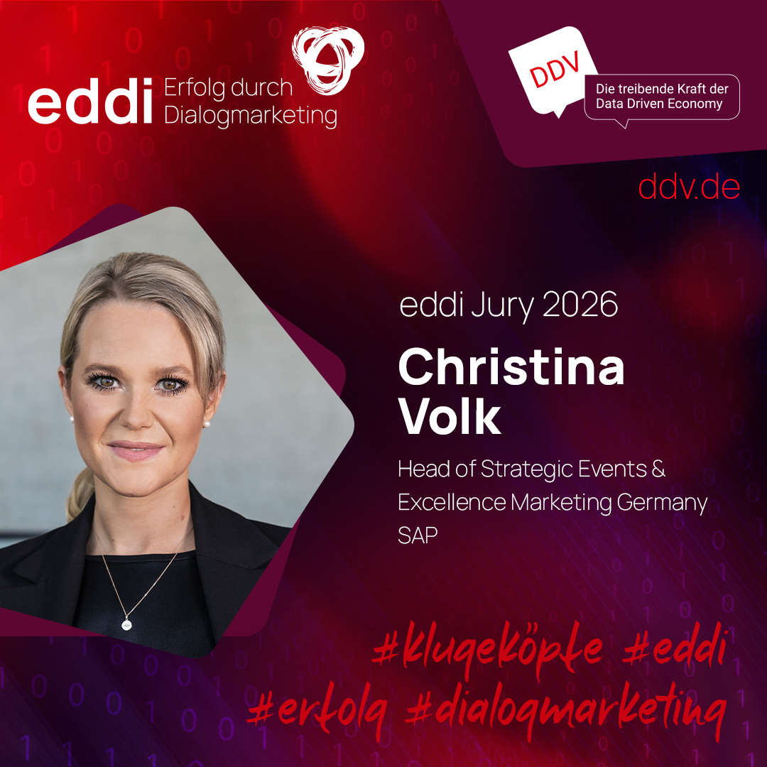 Eddi-Jury-Mitglied Christina Volk und Gewinnerin des EDDI-Awards 2022 in der Kategorie B2B